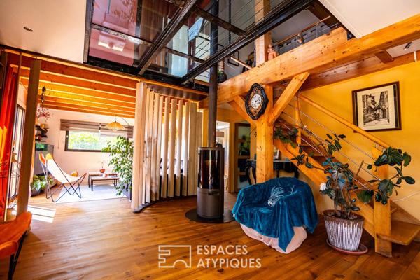 Belle maison à ossature bois au sein d’un domaine de 16 000 m² et de son verger