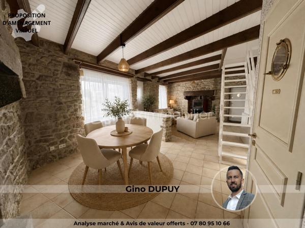 CENTRE-BOURG – MAISON DE VILLE EN PIERRE D’ENVIRON 70 M² – TRAVAUX À PRÉVOIR – DEUX CHAMBRES – INSERT À BOIS – PETIT JARDIN PRIVATIF – PLAGE DE KERSAUX À 5 MINUTES – DPE E.

**** Maison en pierre à rénover – commerces à pied – 2 Chambres – proximité du littoral. ****

Gino DUPUY vous propose cette maison de ville en pierre, située en centre-bourg, sur un axe passant, à proximité immédiate des commerces et des services.

La plage de Kersaux est accessible en environ 5 minutes en voiture ou 12 minutes à vélo.

D’une surface habitable d’environ 70 m², la maison se compose de la manière suivante :

Au rez-de-chaussée :

– Une pièce de vie avec insert à bois.
– Un espace cuisine.
– Une salle d’eau.
– Un WC indépendant.

À l’étage :

– Deux chambres.
– Un espace dressing entre les deux.

Concernant l’extérieur :

– Un petit jardin privatif situé à l’arrière de la maison.
– Un accès par l'extérieur
– Possibilité d'agrandissement de la fenêtre de la cuisine pour accès au jardinet

Travaux identifiés :

– Rénovation du solin de toiture au dessus de la partie cuisine.
– Remplacement possible des deux portes d’entrées et de quatre fenêtres actuellement en simple vitrage, afin d’améliorer l’isolation thermique et acoustique.
– Travaux de rénovation et de modernisation intérieure.

Informations complémentaires :

– Maison construite vers 1945.
– Structure en pierre.
– DPE : classe E.
– Propositions d’aménagement visibles dans les photos.
– Dossier technique disponible sur demande.

*** PLANS CROQUIS EN FIN D'ANNONCE ***

Une maison destinée aux acquéreurs recherchant un bien ancien à rénover, avec un potentiel d’optimisation et un emplacement proche des commerces comme du littoral.

- - - Visite uniquement sur rendez-vous - - -

Contact Exclusif BSK : Gino DUPUY

VENTE IMMOBILIÈRE – FINISTÈRE SUD
Échangeons sur votre projet, sans engagement, afin de définir la stratégie de vente la plus adaptée.

APPORTEURS D’AFFAIRES
Vous connaissez une personne ayant un projet immobilier ?
Un simple message suffit pour initier le contact, je m’occupe du reste. Rémunération attractive.

COLLABORATION INTERCABINET
Collaboration possible avec les professionnels disposant d’un acquéreur qualifié.

Honoraires à la charge du vendeur.
Le prix affiché correspond au prix de vente, hors frais de notaire.