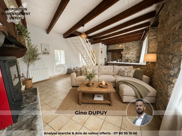 CENTRE-BOURG – MAISON DE VILLE EN PIERRE D’ENVIRON 70 M² – TRAVAUX À PRÉVOIR – DEUX CHAMBRES – INSERT À BOIS – PETIT JARDIN PRIVATIF – PLAGE DE KERSAUX À 5 MINUTES – DPE E.

**** Maison en pierre à rénover – commerces à pied – 2 Chambres – proximité du littoral. ****

Gino DUPUY vous propose cette maison de ville en pierre, située en centre-bourg, sur un axe passant, à proximité immédiate des commerces et des services.

La plage de Kersaux est accessible en environ 5 minutes en voiture ou 12 minutes à vélo.

D’une surface habitable d’environ 70 m², la maison se compose de la manière suivante :

Au rez-de-chaussée :

– Une pièce de vie avec insert à bois.
– Un espace cuisine.
– Une salle d’eau.
– Un WC indépendant.

À l’étage :

– Deux chambres.
– Un espace dressing entre les deux.

Concernant l’extérieur :

– Un petit jardin privatif situé à l’arrière de la maison.
– Un accès par l'extérieur
– Possibilité d'agrandissement de la fenêtre de la cuisine pour accès au jardinet

Travaux identifiés :

– Rénovation du solin de toiture au dessus de la partie cuisine.
– Remplacement possible des deux portes d’entrées et de quatre fenêtres actuellement en simple vitrage, afin d’améliorer l’isolation thermique et acoustique.
– Travaux de rénovation et de modernisation intérieure.

Informations complémentaires :

– Maison construite vers 1945.
– Structure en pierre.
– DPE : classe E.
– Propositions d’aménagement visibles dans les photos.
– Dossier technique disponible sur demande.

*** PLANS CROQUIS EN FIN D'ANNONCE ***

Une maison destinée aux acquéreurs recherchant un bien ancien à rénover, avec un potentiel d’optimisation et un emplacement proche des commerces comme du littoral.

- - - Visite uniquement sur rendez-vous - - -

Contact Exclusif BSK : Gino DUPUY

VENTE IMMOBILIÈRE – FINISTÈRE SUD
Échangeons sur votre projet, sans engagement, afin de définir la stratégie de vente la plus adaptée.

APPORTEURS D’AFFAIRES
Vous connaissez une personne ayant un projet immobilier ?
Un simple message suffit pour initier le contact, je m’occupe du reste. Rémunération attractive.

COLLABORATION INTERCABINET
Collaboration possible avec les professionnels disposant d’un acquéreur qualifié.

Honoraires à la charge du vendeur.
Le prix affiché correspond au prix de vente, hors frais de notaire.