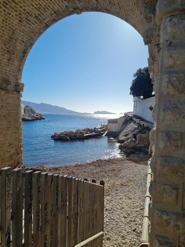 13007 ANSE DE DE LA FAUSSE MONNAIE studio tout équipé avec mezzanine à 100 mètres de la mer