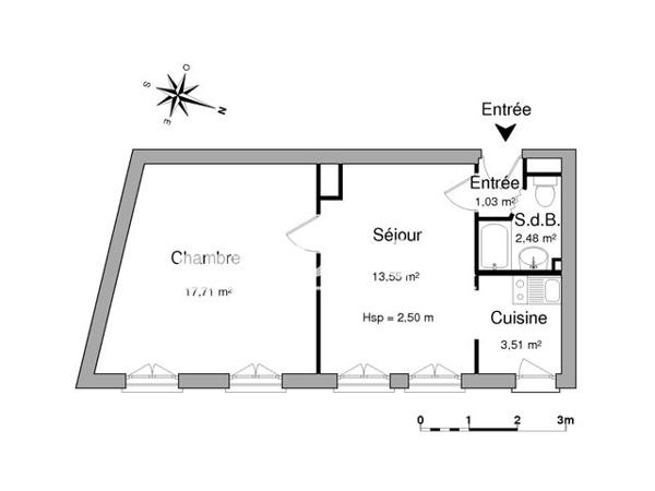 Location Appartement 2 pièces 38.28 m² - 10 RUE DE L'AIL Strasbourg 67000