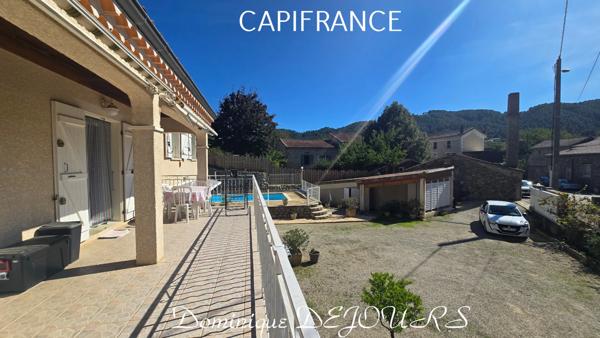 Ardèche, St Forunat/Eyrieux, Propriété composée d'une Grande Maison d'habitation (141m² ), une maison Indépendante (39m²), une Piscine et un Grand Garage