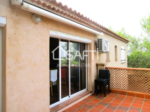 Ensuès Côte Bleue : charmante villa T4 rénovée de plain-pied au calme avec piscine, garage et caves