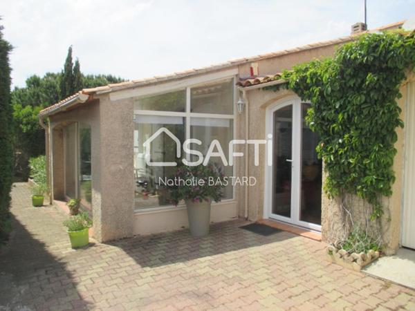 Ensuès Côte Bleue : charmante villa T4 rénovée de plain-pied au calme avec piscine, garage et caves