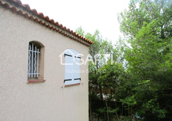 Ensuès Côte Bleue : charmante villa T4 rénovée de plain-pied au calme avec piscine, garage et caves