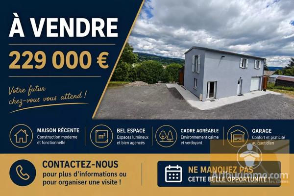 Vente                                                      Maison
                        
                     4 pièces                      90 m2                     à Banassac