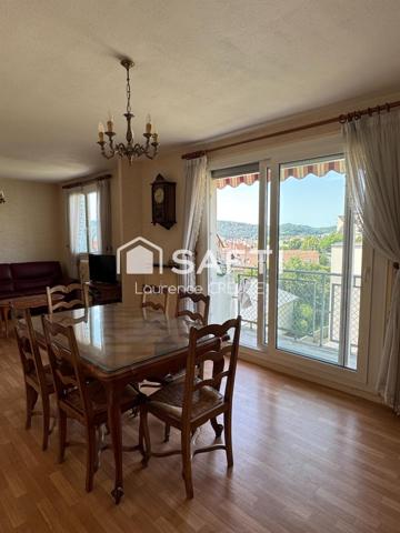 Appartement T4 (70 m²), 2 chambres, balcon, cave