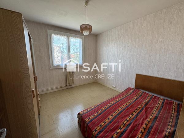 Appartement T4 (70 m²), 2 chambres, balcon, cave