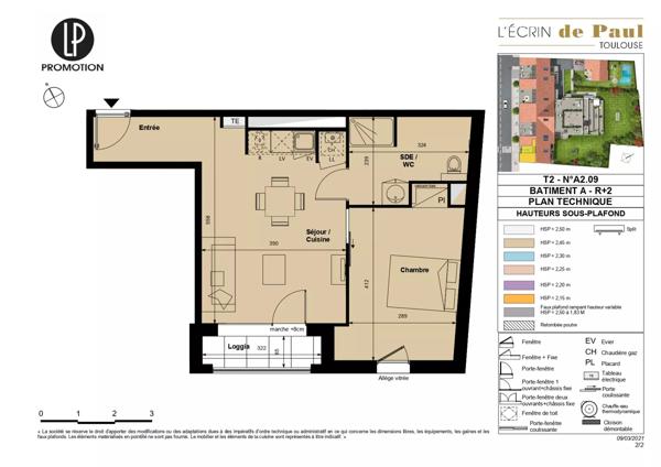 Appartement Neuf T2 de 43,93 m² + Loggia + Parking à Toulouse