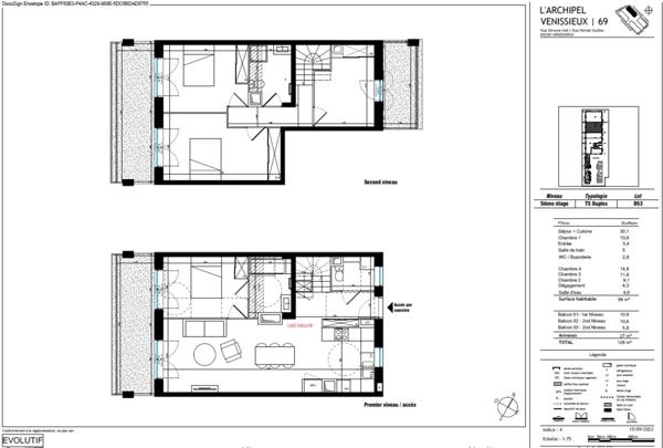 Appartement 5 pièces - 126 m² Exclusivité efficity