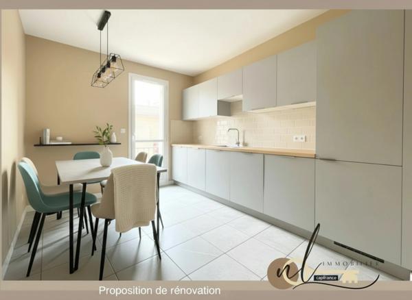 Appartement à vendre, LYON-Vaise, 3 pièces, garage, place de stationnement, cave