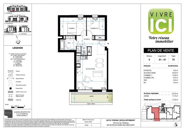 PORNIC SAINTE MARIE Appartement T4 Les Grandes Vallées 74 m²