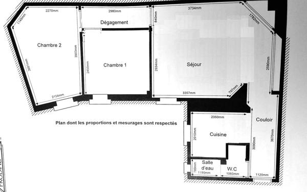 Appartement à vendre    3 pièces • 53,61 m2 Paris 13