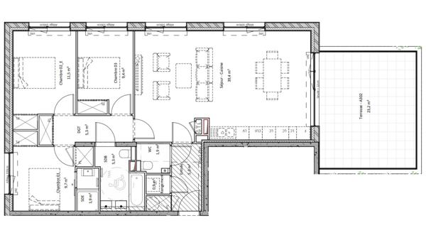Appartement à vendre 4 pièces 90 m² Douvaine