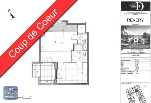 Appartement à louer 2 pièces 42.75m² Bonneville (74130)