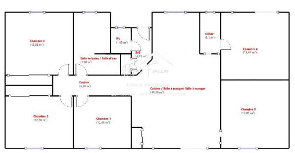 Vue sur la terrasse et la piscine, quartier très recherché