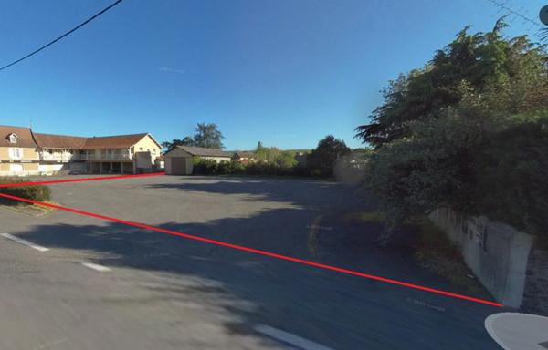 Terrain avec hangar – Axe passant – Denguin (64) – 1 800 m²