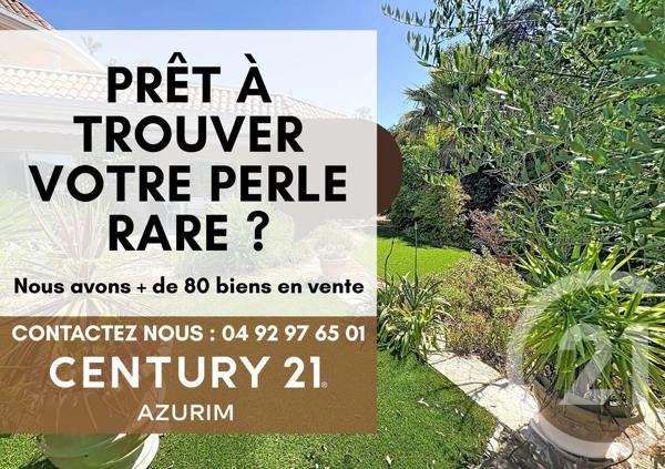 Appartement F3 à vendre  3 pièces - 99 m 2   MANDELIEU LA NAPOULE  - 06
