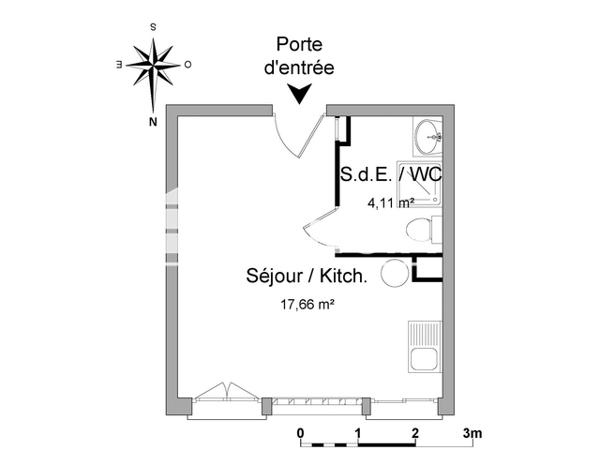 Location Studio 21.84 m² - RUE TRINCHERO Toulon 83100