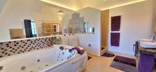 Demeure de prestige  au coeur du Revermont  à 40 mn de Bourg En Bresse  , 400m2 hab , 4 chambres , sur  11558 m2 de terrain .