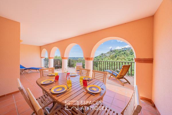 Duplex sur le Golf, avec terrasses et aperçu mer
