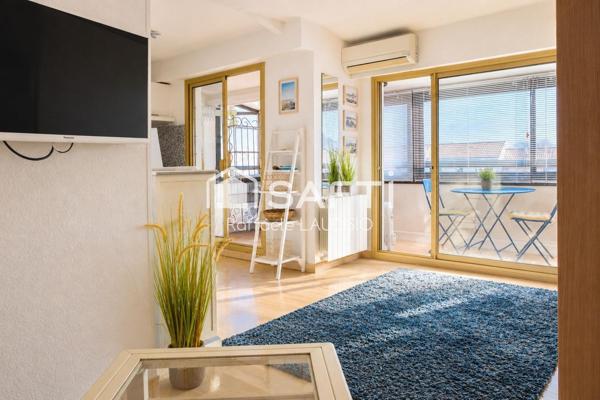 T1 rénové à 500 m de la mer, au calme, piscine, clim