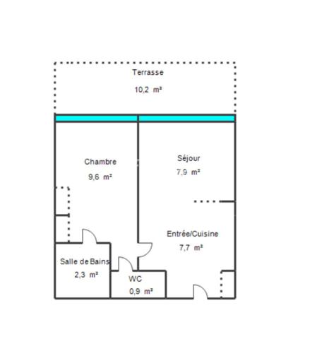 Marina – vue mer - 2 pièces avec terrasse et grand garage