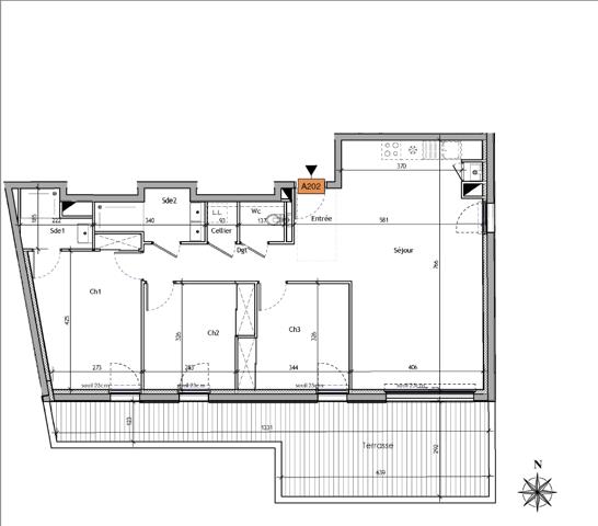 Appartement Saint Nazaire 2 pièce(s) 42.88 m2