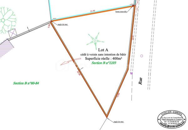 Un nouveau projet de vie ? vous désirez faire construire votre maison dans un cadre idyllique ? Bienvenue à Chennevières, un hameau au joli patrimoine à Jouars-Pontchartrain !
Découvrez une parcelle de 400 m² sur un flanc exposé Sud, atypique bordée de mur en pierres de meulière, constituant le patrimoine local.

- Etude de sol G1 en cours de réalisation

Nouveau PLU en vigueur au 25/09/2025
Lien vers l'évolution du zonage en UGa : https://jouars-pontchartrain.fr/ma-ville/cadre-de-vie/2025-plan-local-durbanisme/dossier-plu-approuve/

Les futures règles:
=>> Emprise maximum 40%, Jardin 40%, Biotop 20%
=>> Hauteur au faîtage 9 m (R+1)
=>> Retrait à la voirie 6m, implantation en limite ou 3 m si vue secondaires sinon 6 m.
=>> Pente de toit comprises entre 35° et 45°