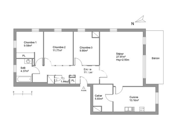 Location Appartement 4 pièces 95.42 m² - 4 MAIL DE LA CHARTREUSE Rouen 76100