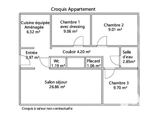 Appartement à vendre 4 pièces 75 m² Évreux