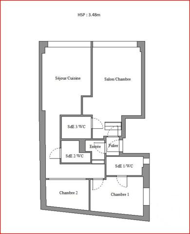 Appartement à vendre  4 pièces - 67 m2 PARIS - 75006