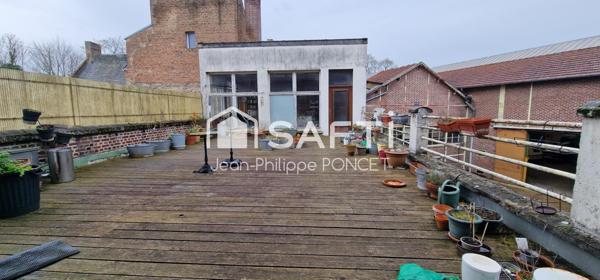 Immeuble de logements avec garages, terrasse et cour idéal investisseurs