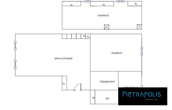 Appartement T3 de  56m2 (66m2 au sol) a deux pas de la Croix Rousse