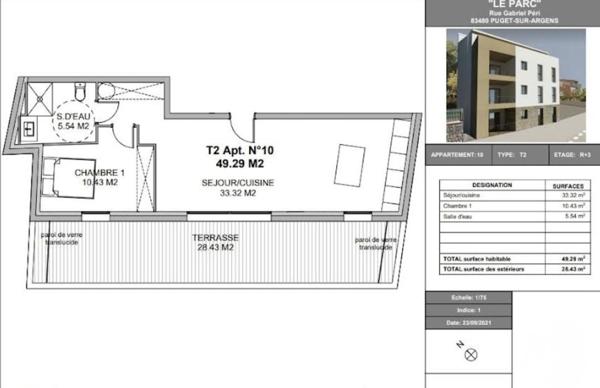 Appartement T2 Neuf Dernier Étage avec Terrasse de 28 m²