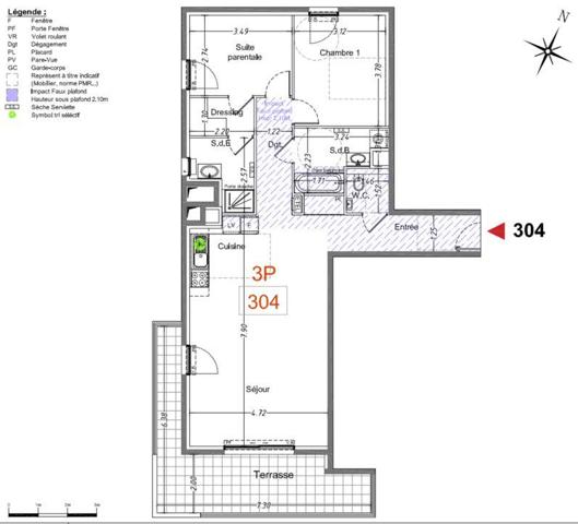 Appartement à vendre 3 pièces 85 m² Cagnes-sur-Mer