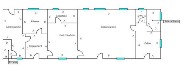 Maison en pierres 4 chambres sur terrain de 1620m2