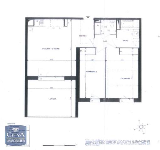 Location appartement Colombelles (14460) 3 pièces 61.61m²