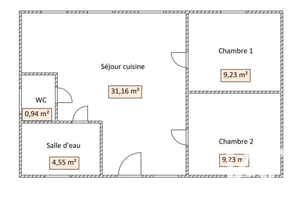 Maison à vendre 3 pièces 55 m² Royères