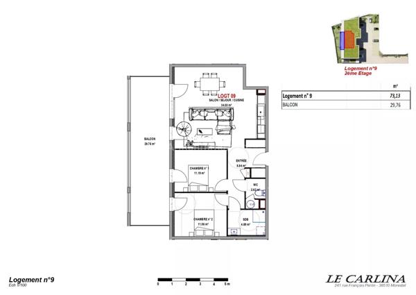 Vente Appartement 3 pièces 73 m2 à Morestel