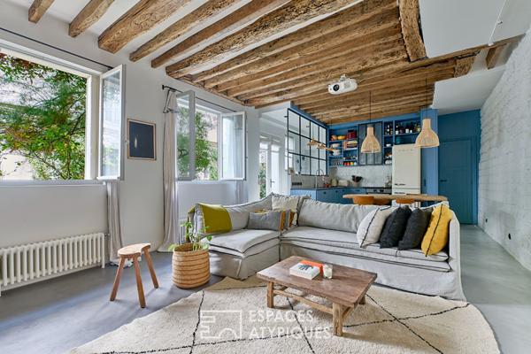 Havre végétal au coeur de la ville avec terrasses