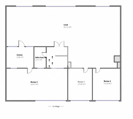 Bureaux 145.39 m2
