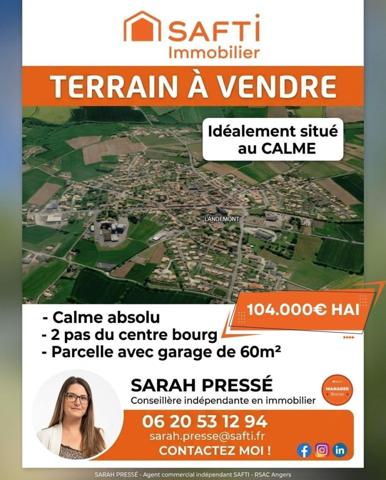 Terrain avec grand garage
