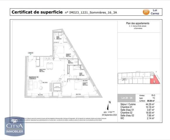 Appartement à louer 3 pièces 85.26m² Sommières (30250)