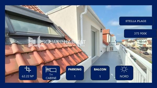 Appartement à vendre 2 pièces 62.22m² Cucq (62780)
