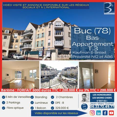 Appartement 3 pièce(s) 2 chambre(s) 61.5 m²