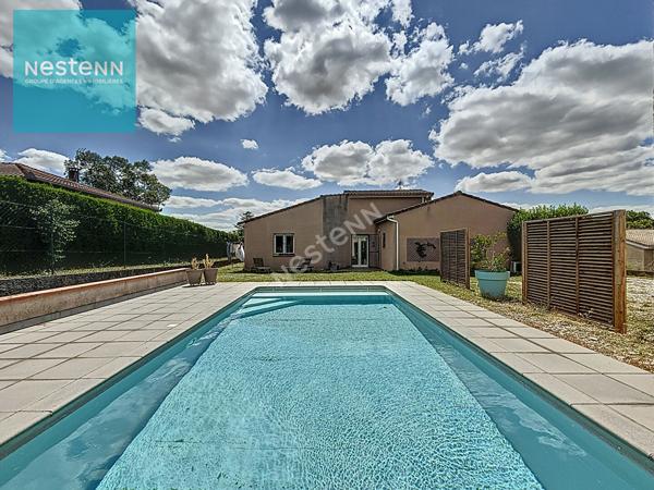 Maison avec piscine et garage à vendre à Villefranche de Lauragais - 4 chambres et piscine !