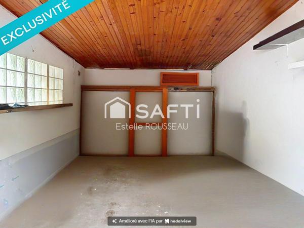 Terrain 125 m² non constructible avec garage 19m²