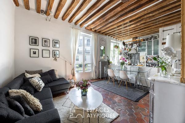 Duplex à l’esprit maison sous les toits au coeur du Haut-Marais