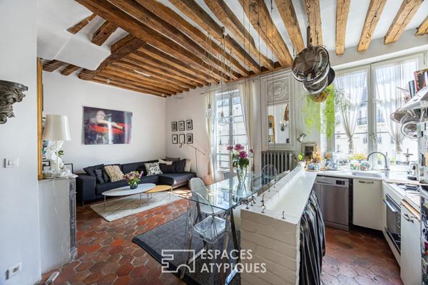 Duplex à l’esprit maison sous les toits au coeur du Haut-Marais